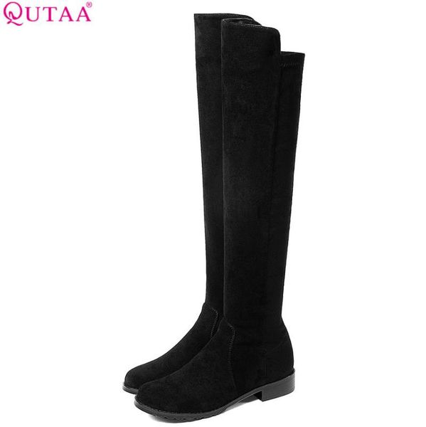 boots qutaa 2021 women knee high square low heel all match round toe flock black winter shoes size 34-43
boots qutaa 2021 women knee high square low heel all match round toe flock black winter shoes size 34-43