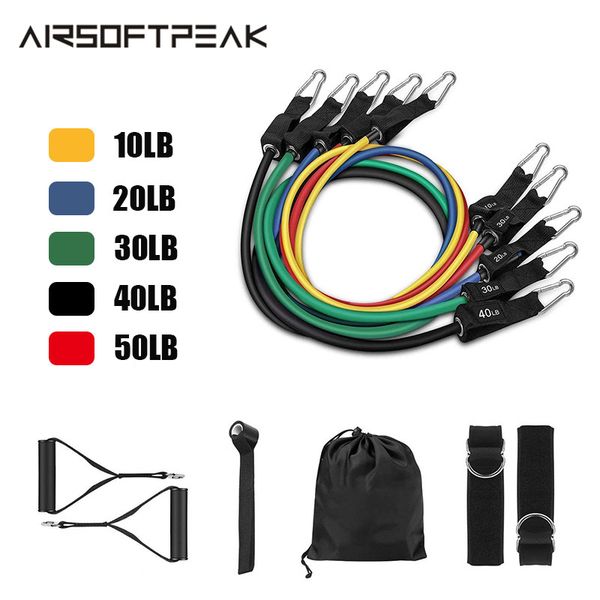 11pcs/set pull rope resistance bands set yoga gym exercise fitness band rubber equipment body training latex tubes workout
11pcs/set pull rope resistance bands set yoga gym exercise fitness band rubber equipment body training latex tubes workout