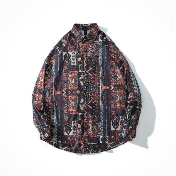 full printed shirt men street fashion men's shirt long sleeve women blouse, White;black
full printed shirt men street fashion men's shirt long sleeve women blouse, White;black