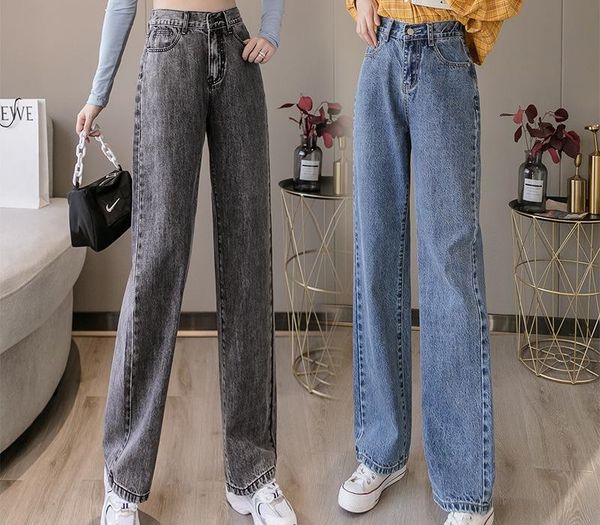 new designer jeans women's slim elastic waist denim wide leg pants loose fashion straight leg pants ladies jeans, Blue
new designer jeans women's slim elastic waist denim wide leg pants loose fashion straight leg pants ladies jeans, Blue