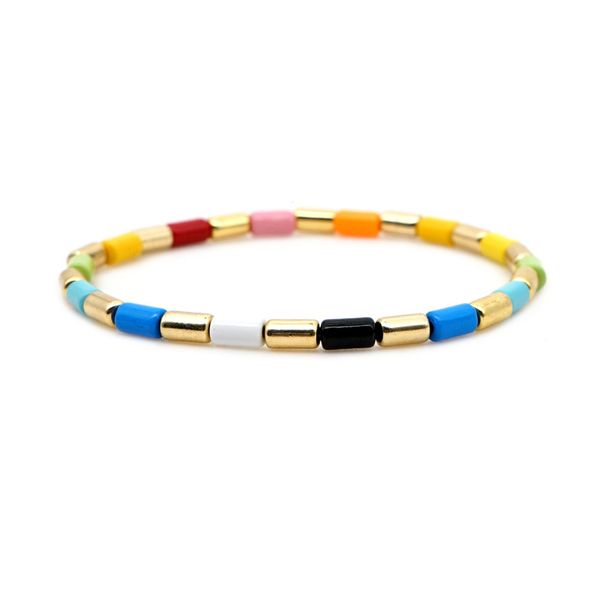 bohemian zinc alloy enamel tile beads bracelets for women girls rainbow color bracelet handmade stretch bracelet jewelry gift, Golden;silver
bohemian zinc alloy enamel tile beads bracelets for women girls rainbow color bracelet handmade stretch bracelet jewelry gift, Golden;silver