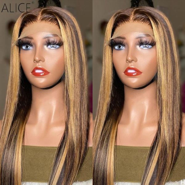 alice highlight straight 150% density 13×4 t-part lace front human hair wigs scalp closure wigs non-remy, Black;brown
alice highlight straight 150% density 13×4 t-part lace front human hair wigs scalp closure wigs non-remy, Black;brown