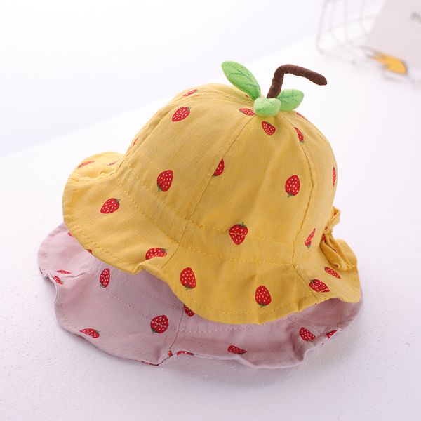 baby fisherman hat spring and summer thin princess cute summer sun hat girl, Yellow 
baby fisherman hat spring and summer thin princess cute summer sun hat girl, Yellow