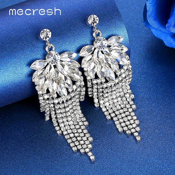 mecresh statement red blue long tassel earrings for women crystal rhinestone leaf fringe bridal wedding earrings meh1506, Silver
mecresh statement red blue long tassel earrings for women crystal rhinestone leaf fringe bridal wedding earrings meh1506, Silver