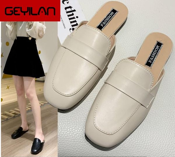fashion mules for women pu leather round toe slip on flip flops women slipper summer sandals women's shoes, Black
fashion mules for women pu leather round toe slip on flip flops women slipper summer sandals women's shoes, Black