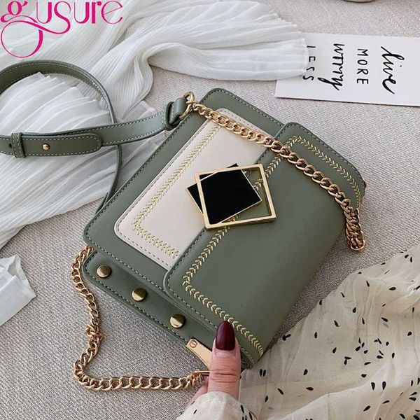 gusure pu leather crossbody bags for women small shoulder messenger purse chains sling bag special lock design female handbags
gusure pu leather crossbody bags for women small shoulder messenger purse chains sling bag special lock design female handbags