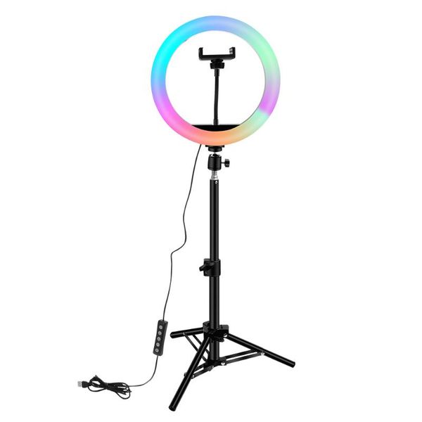 10 inch rgb02 led colorful ring light 26cm pgraphy fill light with tripod phone clip for youtube live vlogging short video
10 inch rgb02 led colorful ring light 26cm pgraphy fill light with tripod phone clip for youtube live vlogging short video