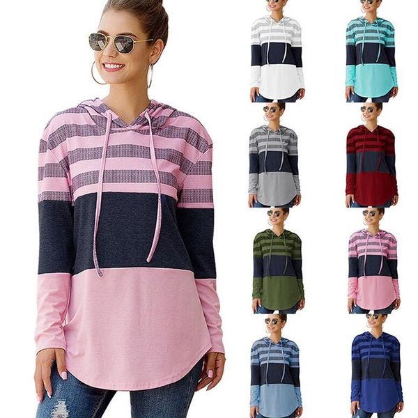 9 colors women hoodies sweatshirts designers autumn clothing long sleeve pullover hooded sweater loose striped patchwork t-shirt e81804, White
9 colors women hoodies sweatshirts designers autumn clothing long sleeve pullover hooded sweater loose striped patchwork t-shirt e81804, White