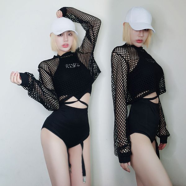 stage wear european bar party performance clothes night black gogo show dj lead dancer costume dance jazz dt2662, Black;red
stage wear european bar party performance clothes night black gogo show dj lead dancer costume dance jazz dt2662, Black;red