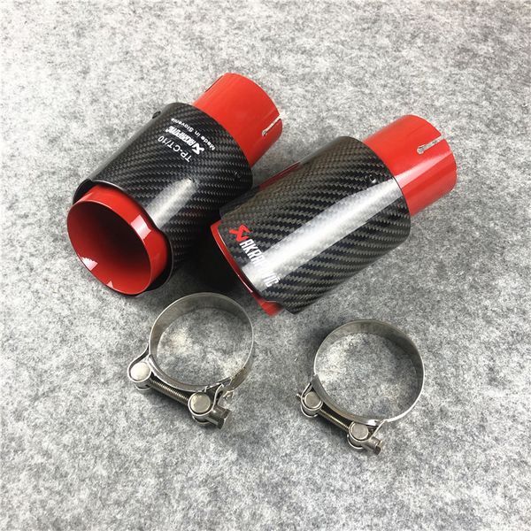 1 piece with akrapovic tailpipe carbon fiber grilled red exhaust pipe for universal car stainless steel ak muffler tip
1 piece with akrapovic tailpipe carbon fiber grilled red exhaust pipe for universal car stainless steel ak muffler tip