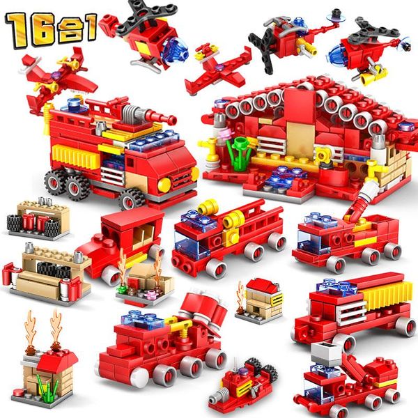 city fire fight engine building blocks sets firefighter fire truck car diy bricks figures educational model kit kids toys 02
city fire fight engine building blocks sets firefighter fire truck car diy bricks figures educational model kit kids toys 02