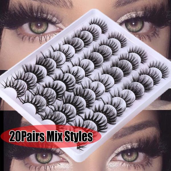false eyelashes 20 pairs mix style mink wispy cross fluffy long 3d eye lashes extension natural thick handmade makeup
false eyelashes 20 pairs mix style mink wispy cross fluffy long 3d eye lashes extension natural thick handmade makeup