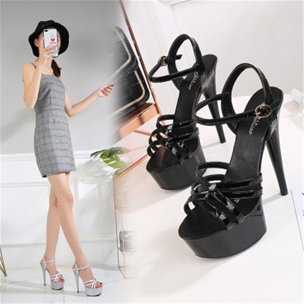 2020 shoes women steel tube dancing striptease walking show sandals model high-heel 15cm shoes sandals platform wedding 43, Black
2020 shoes women steel tube dancing striptease walking show sandals model high-heel 15cm shoes sandals platform wedding 43, Black