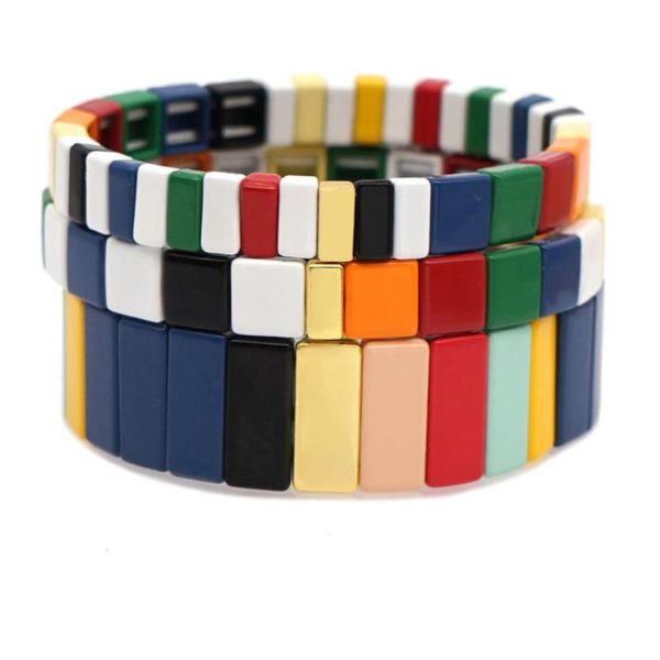 ybollar handmade enamel tile bracelet for women men girls friendship stretch pulsera boho green blue white jewelry, Black
ybollar handmade enamel tile bracelet for women men girls friendship stretch pulsera boho green blue white jewelry, Black