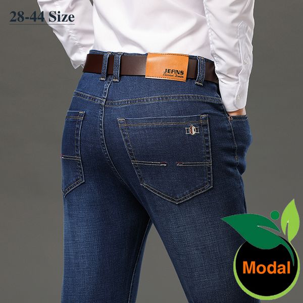 modal jeans men's business straight black blue casual denim pants plus size 42 44 46 brand male spring autumn trousers
modal jeans men's business straight black blue casual denim pants plus size 42 44 46 brand male spring autumn trousers