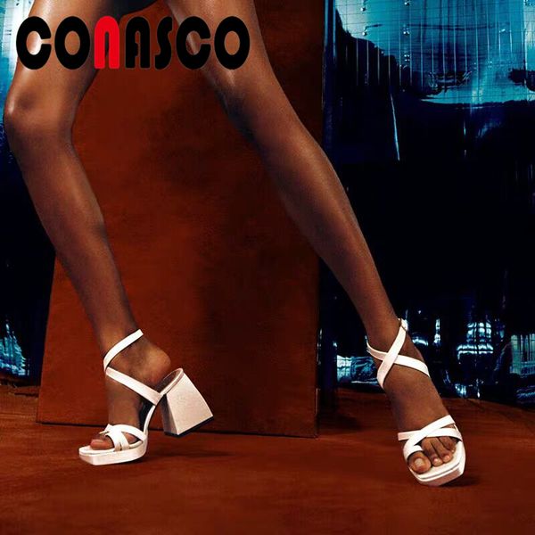 conasco fashion brand 2020 new women sandals genuine leather cross-tied pumps summer party high heels platforms shoes woman, Black
conasco fashion brand 2020 new women sandals genuine leather cross-tied pumps summer party high heels platforms shoes woman, Black