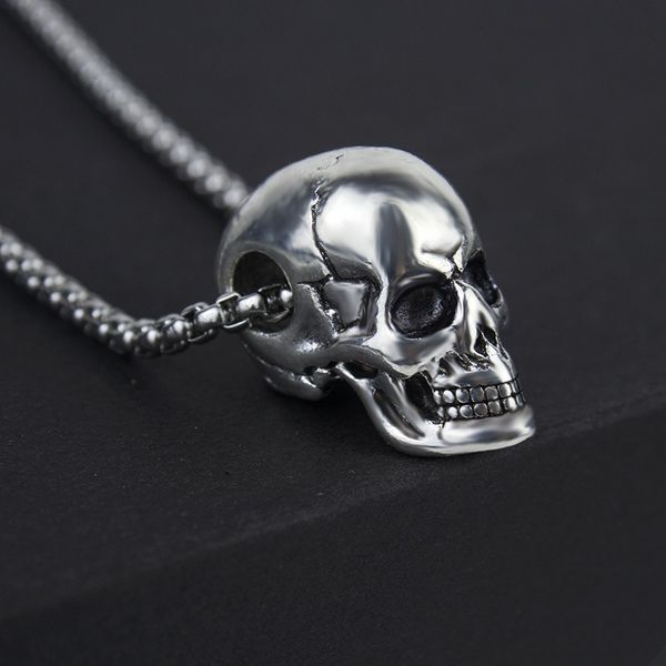 european and american fashion titanium steel skull male necklace hip-hop trend halloween men's pendant, Silver
european and american fashion titanium steel skull male necklace hip-hop trend halloween men's pendant, Silver