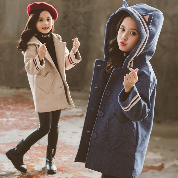 Children Girls Coats Outerwear Winter Girls Jackets Woolen Long Trench Teenagers Warm Clothes Kids Outfits For 4 6 8 10 12 Years, Blue
Children Girls Coats Outerwear Winter Girls Jackets Woolen Long Trench Teenagers Warm Clothes Kids Outfits For 4 6 8 10 12 Years, Blue