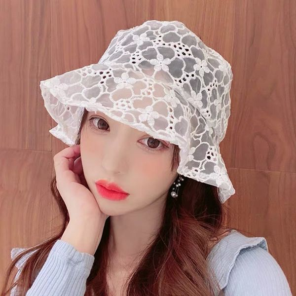 new women girls lace breathable fisherman hat casual uv protection seaside holiday sunbonnet visor caps summer hollow basin hat, Blue;gray
new women girls lace breathable fisherman hat casual uv protection seaside holiday sunbonnet visor caps summer hollow basin hat, Blue;gray