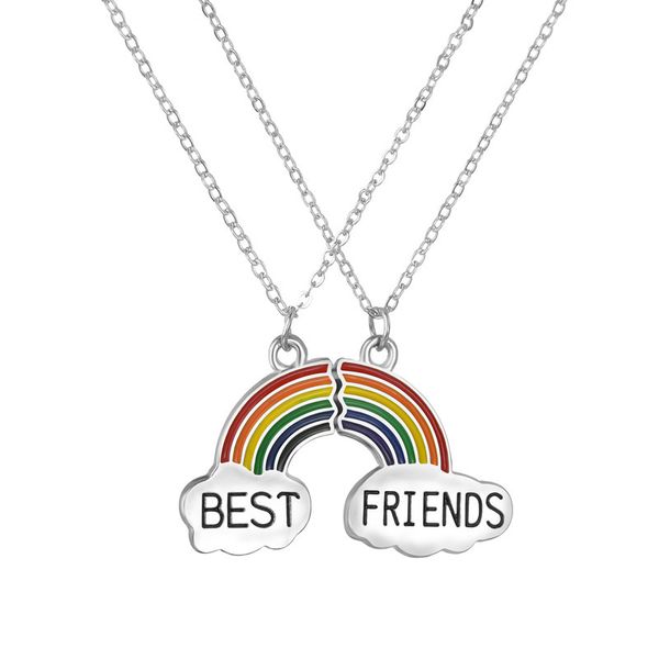 hanreshe rainbow bff necklace friend forever chain couples charms necklace rainbow enamel pendants punk jewelry gift women, Silver
hanreshe rainbow bff necklace friend forever chain couples charms necklace rainbow enamel pendants punk jewelry gift women, Silver