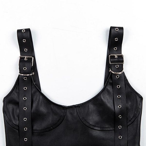 womens buckle strappy crop sleeveless bodycon bra vest clubwear comfortable black polyester casual sleeveless vest, White;black
womens buckle strappy crop sleeveless bodycon bra vest clubwear comfortable black polyester casual sleeveless vest, White;black