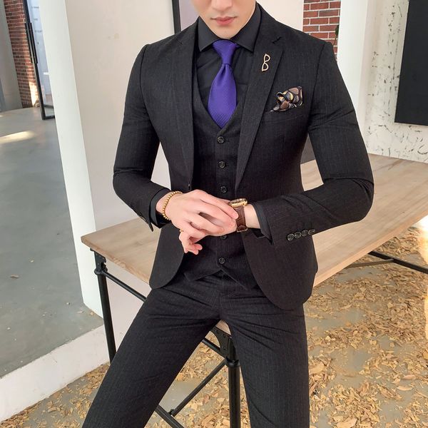 men's formal dress suits mens fashion business casual silm office party wedding 3 piece suits blazer with pants vest size 3xl, White;black
men's formal dress suits mens fashion business casual silm office party wedding 3 piece suits blazer with pants vest size 3xl, White;black