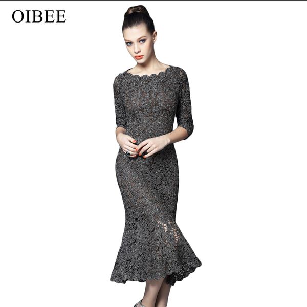 2020oibee fashion lace hollow out three quarter solid trumpet elegant party dress, Black;gray
2020oibee fashion lace hollow out three quarter solid trumpet elegant party dress, Black;gray