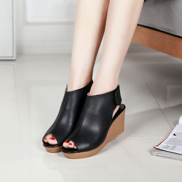 peep toe fashion shallow platform wedges women sandals basic solid women shoes high front rear strap summer hook loop sandals, Black
peep toe fashion shallow platform wedges women sandals basic solid women shoes high front rear strap summer hook loop sandals, Black