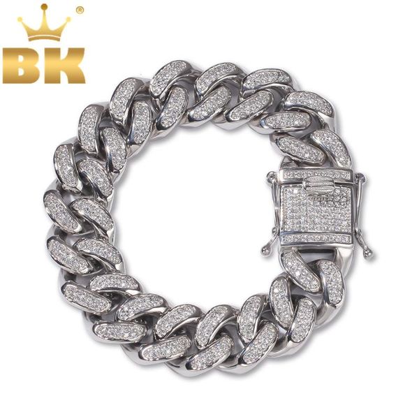 the bling king 20mm hiphop bracelets stainless steel full bling cubic zirconia miami cuban link bracelet fashion jewelry, Black
the bling king 20mm hiphop bracelets stainless steel full bling cubic zirconia miami cuban link bracelet fashion jewelry, Black