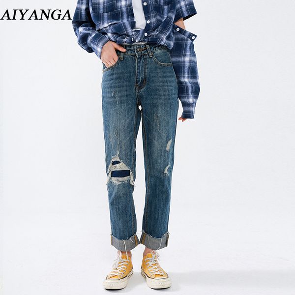 new denim cotton jeans women fashion cuffs hole ankle-length pants spring 2020 casual high waist jeans trousers for woman, Blue
new denim cotton jeans women fashion cuffs hole ankle-length pants spring 2020 casual high waist jeans trousers for woman, Blue