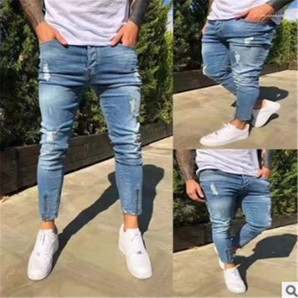 street style jean pants man pencil pants with pockets and zipper mens designer skinny holes jeans casual blue mid waist
street style jean pants man pencil pants with pockets and zipper mens designer skinny holes jeans casual blue mid waist
