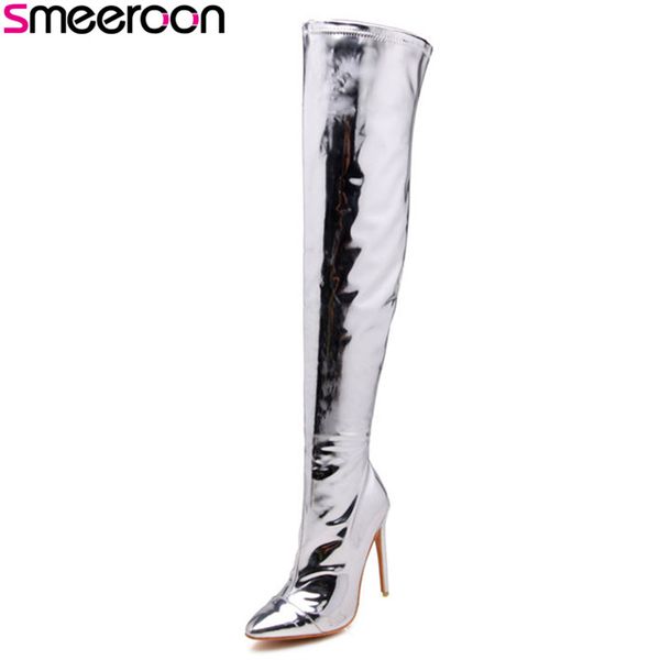 smeeroon 2020 thigh high boots zip pointed toe over the knee boots for women autumn winter super high heels ladies shoes, Black
smeeroon 2020 thigh high boots zip pointed toe over the knee boots for women autumn winter super high heels ladies shoes, Black