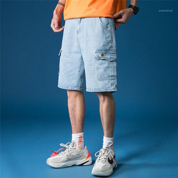 homme pants casual five point overalls mens solid color denim shorts designer summer loose fashion, White;black
homme pants casual five point overalls mens solid color denim shorts designer summer loose fashion, White;black