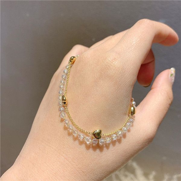 2020 korean new design fashion jewelry multilayer white crystal bead chain love women elegant bracelet, Black
2020 korean new design fashion jewelry multilayer white crystal bead chain love women elegant bracelet, Black