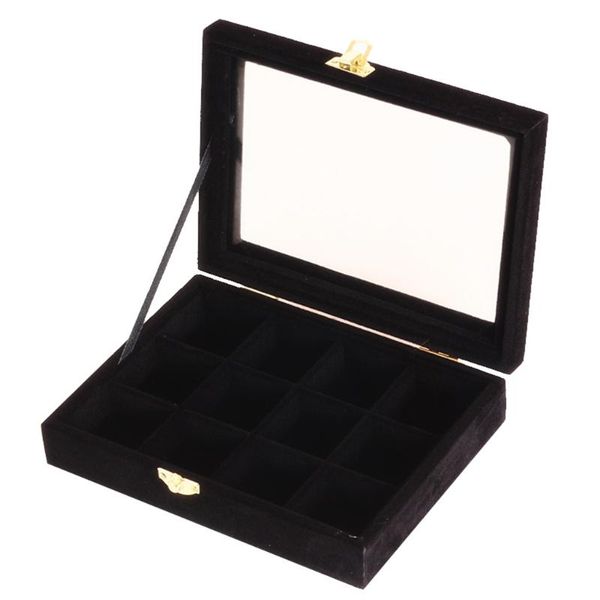 jewelry pouches, bags 12 grids glass velvet box display tray ring beads show case storage, Pink;blue
jewelry pouches, bags 12 grids glass velvet box display tray ring beads show case storage, Pink;blue