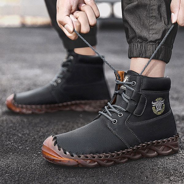 casual shoes for men high outdoor shoes men fashion sneakers light vulcanize damping non-slip big size 38-48, Black
casual shoes for men high outdoor shoes men fashion sneakers light vulcanize damping non-slip big size 38-48, Black