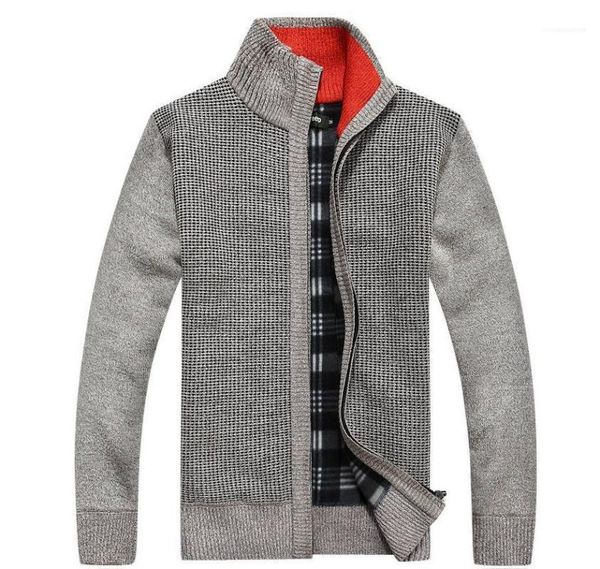 coats mens sweater thich jacket knitted stand collar business hombres male father jacket, Black;brown
coats mens sweater thich jacket knitted stand collar business hombres male father jacket, Black;brown