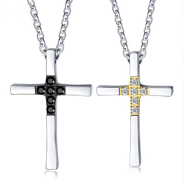 korean selling simple crystal cross pendant necklace women jewelry couple stainless steel necklace for men accessories, Silver
korean selling simple crystal cross pendant necklace women jewelry couple stainless steel necklace for men accessories, Silver