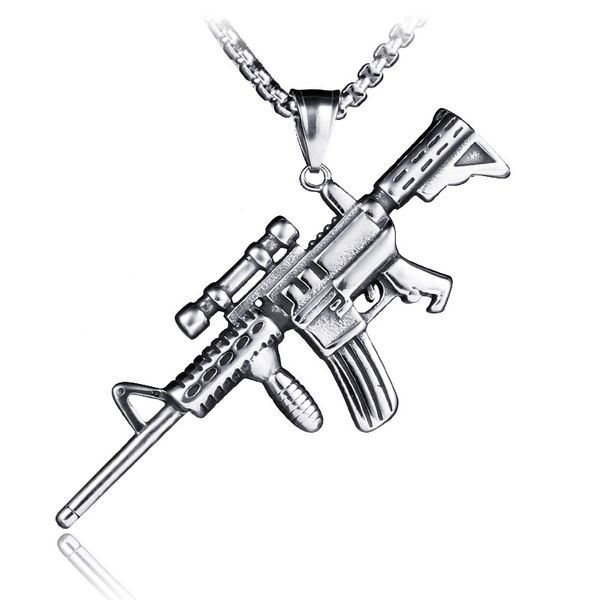 pendant stainless steel necklace hip hop submachine gun necklaces men necklaces jewelry party gifts snx19, Silver
pendant stainless steel necklace hip hop submachine gun necklaces men necklaces jewelry party gifts snx19, Silver
