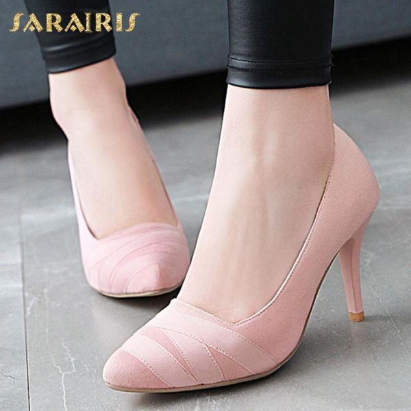 sarairis 2020 big size 43 thin high heels elegant slip on pointed toe flock office lady pumps shoes women, Black
sarairis 2020 big size 43 thin high heels elegant slip on pointed toe flock office lady pumps shoes women, Black
