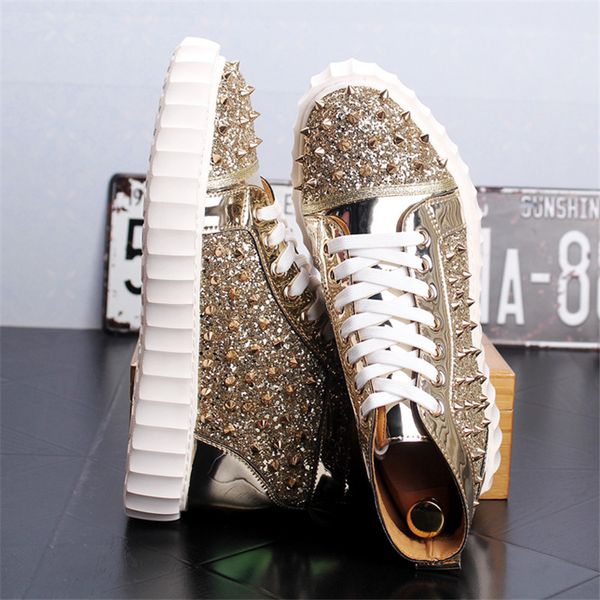 punk style men ankle boots fashion glitter bots gold red men spike shoes boots 6#20/10f50, Black
punk style men ankle boots fashion glitter bots gold red men spike shoes boots 6#20/10f50, Black