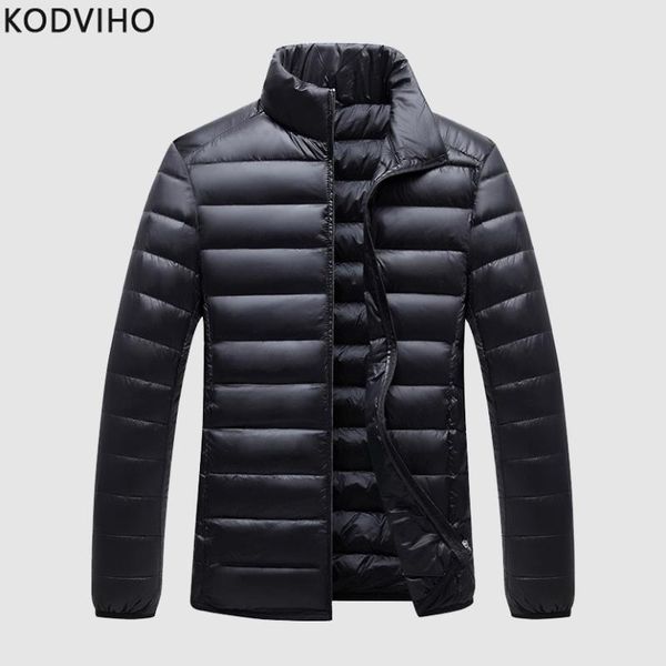 down jacket men winter casual coat ultra thin slim quilted jackets korean style warm parka solid outwear men stand collar puffer, Black
down jacket men winter casual coat ultra thin slim quilted jackets korean style warm parka solid outwear men stand collar puffer, Black