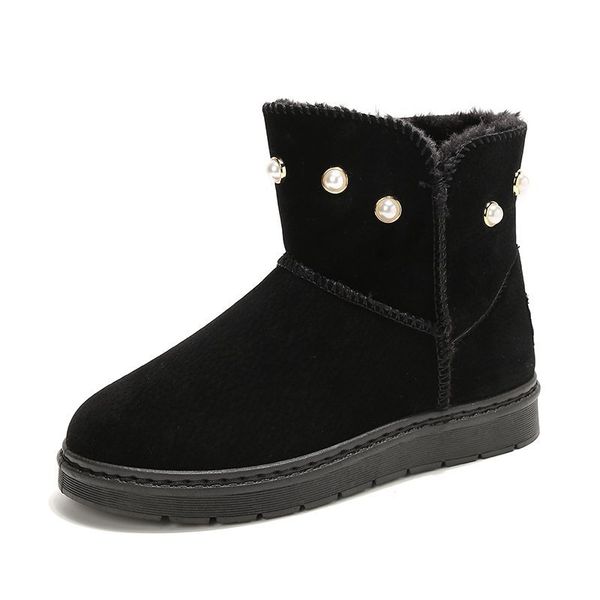 2020 new winter women's shoes korean fashion round toe solid color middle tube snow boots flat warm women's boots trend size 40, Black
2020 new winter women's shoes korean fashion round toe solid color middle tube snow boots flat warm women's boots trend size 40, Black