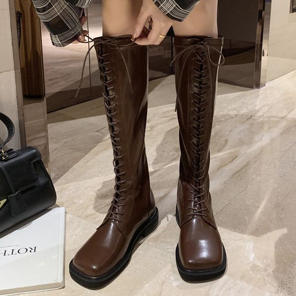 rimocy fashion cross strap thigh high boots women 2020 pu leather square toe knee high boots woman casual low heel shoes ladies, Black
rimocy fashion cross strap thigh high boots women 2020 pu leather square toe knee high boots woman casual low heel shoes ladies, Black