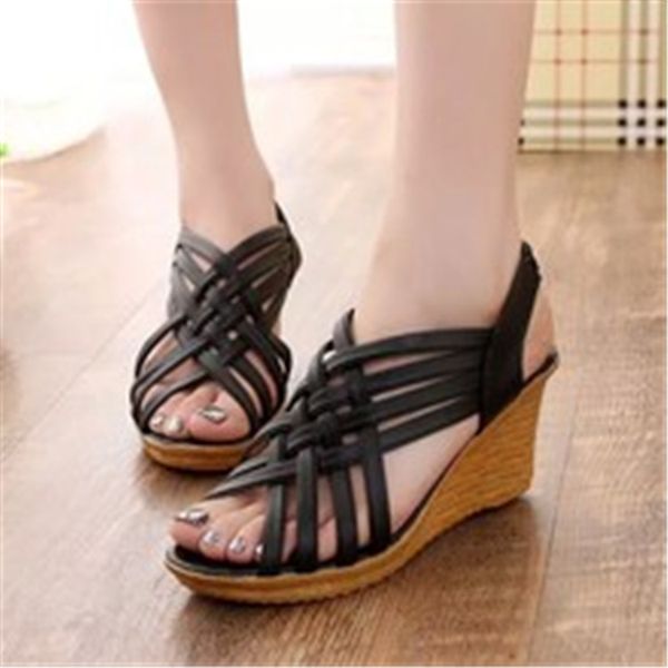 peep toe fashion solid platform wedges sandals women t-strap elastic band ladies shoes high front rear strap casual sandals, Black
peep toe fashion solid platform wedges sandals women t-strap elastic band ladies shoes high front rear strap casual sandals, Black
