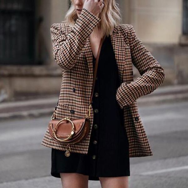 женская blazer осень женщины plaid пиджаки работа офис леди костюм тонкий двойной брестед бизнес женский блейзер пальто talever, White;black
женская blazer осень женщины plaid пиджаки работа офис леди костюм тонкий двойной брестед бизнес женский блейзер пальто talever, White;black