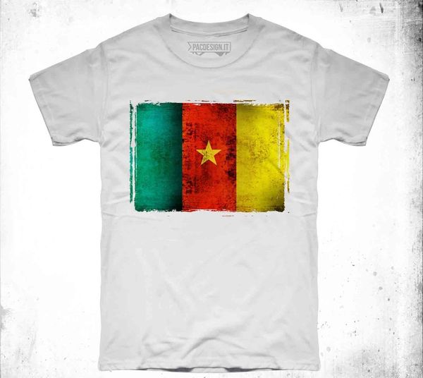 2019 fashion short sleeve black t shirt 100% cotton camerun mondiali europei nazionale flag t shirt designer