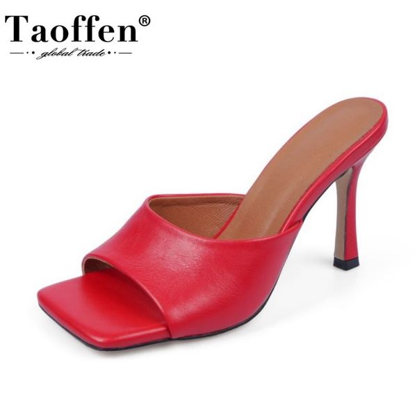 taoffen 2020 women shoes sandals slides open toe slip on shoes summer outdoor fashion slippers casual footwear size 34-43, Black