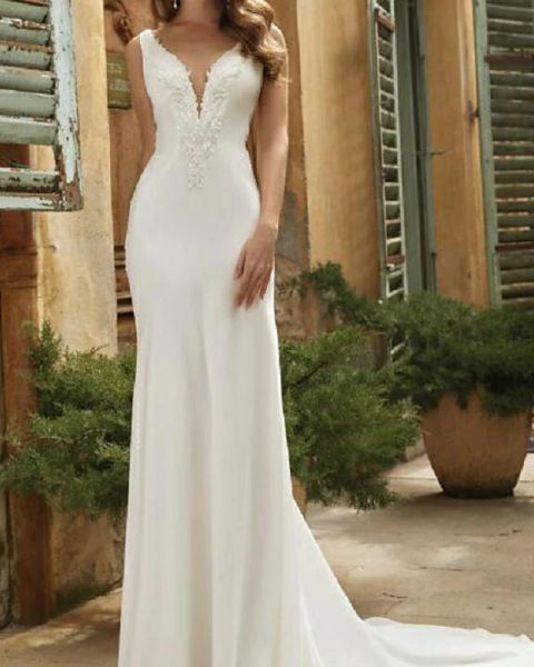 mermaid / trumpet wedding dresses v neck sweep / brush train satin long sleeve country plus size with pearls embroidery, White
mermaid / trumpet wedding dresses v neck sweep / brush train satin long sleeve country plus size with pearls embroidery, White