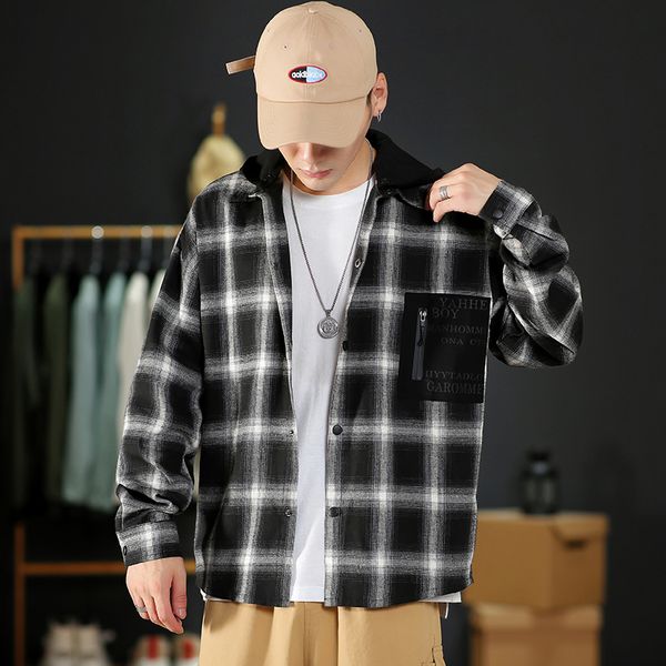white black hip hop streetwear korean clothes casual oversize shirt men long sleeve with hooded 2020 loose spring autumn
white black hip hop streetwear korean clothes casual oversize shirt men long sleeve with hooded 2020 loose spring autumn